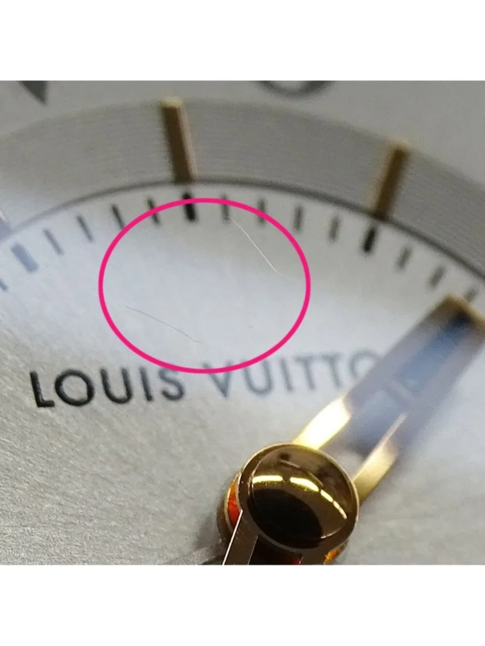 Louis Vuitton Watch Tambour Moon Dual Time Quartz Stainless Steel Silver